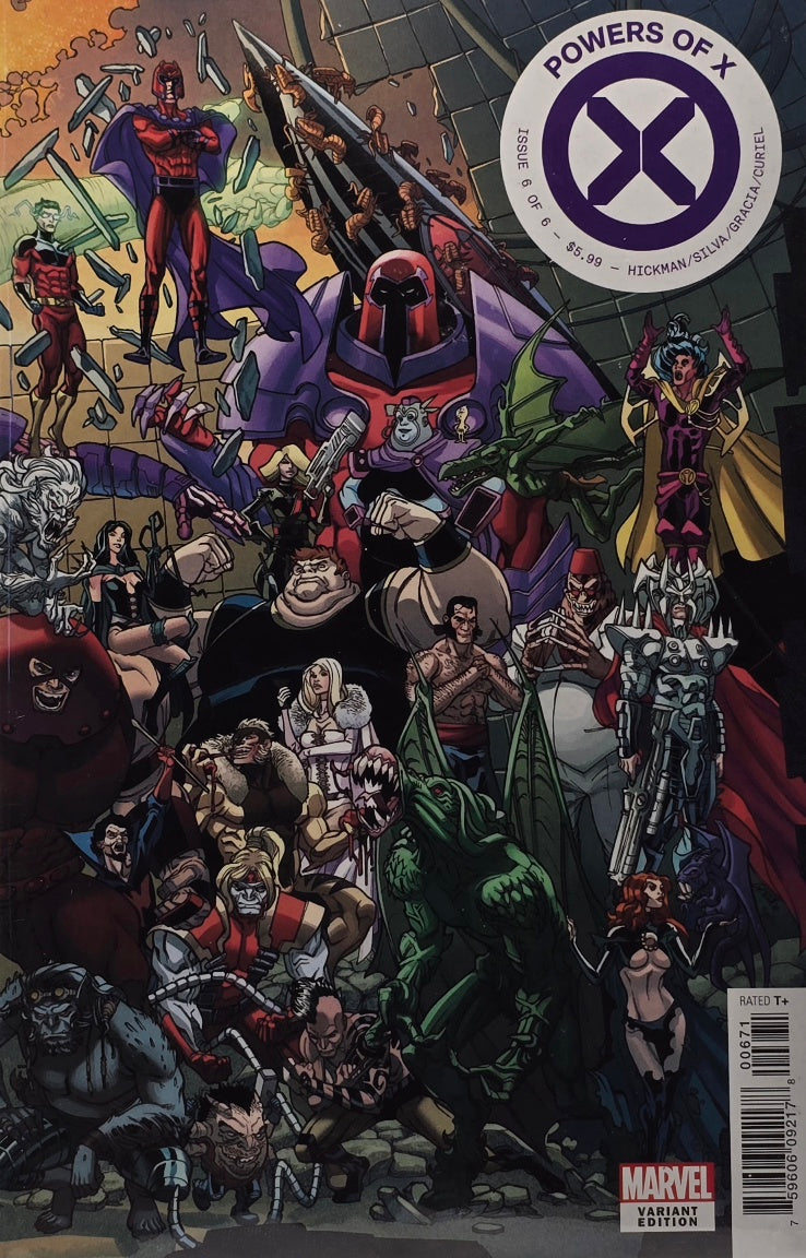 Powers of X #6 of 6 — Variant Edition (Large Cast Cover — Hickman / Silva / Gracia / Curiel)