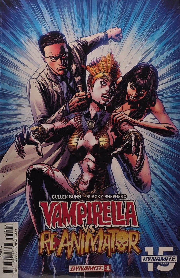 Vampirella vs. Reanimator #4 Cover A — Action Cover (Dynamite) — Bunn & Shepherd