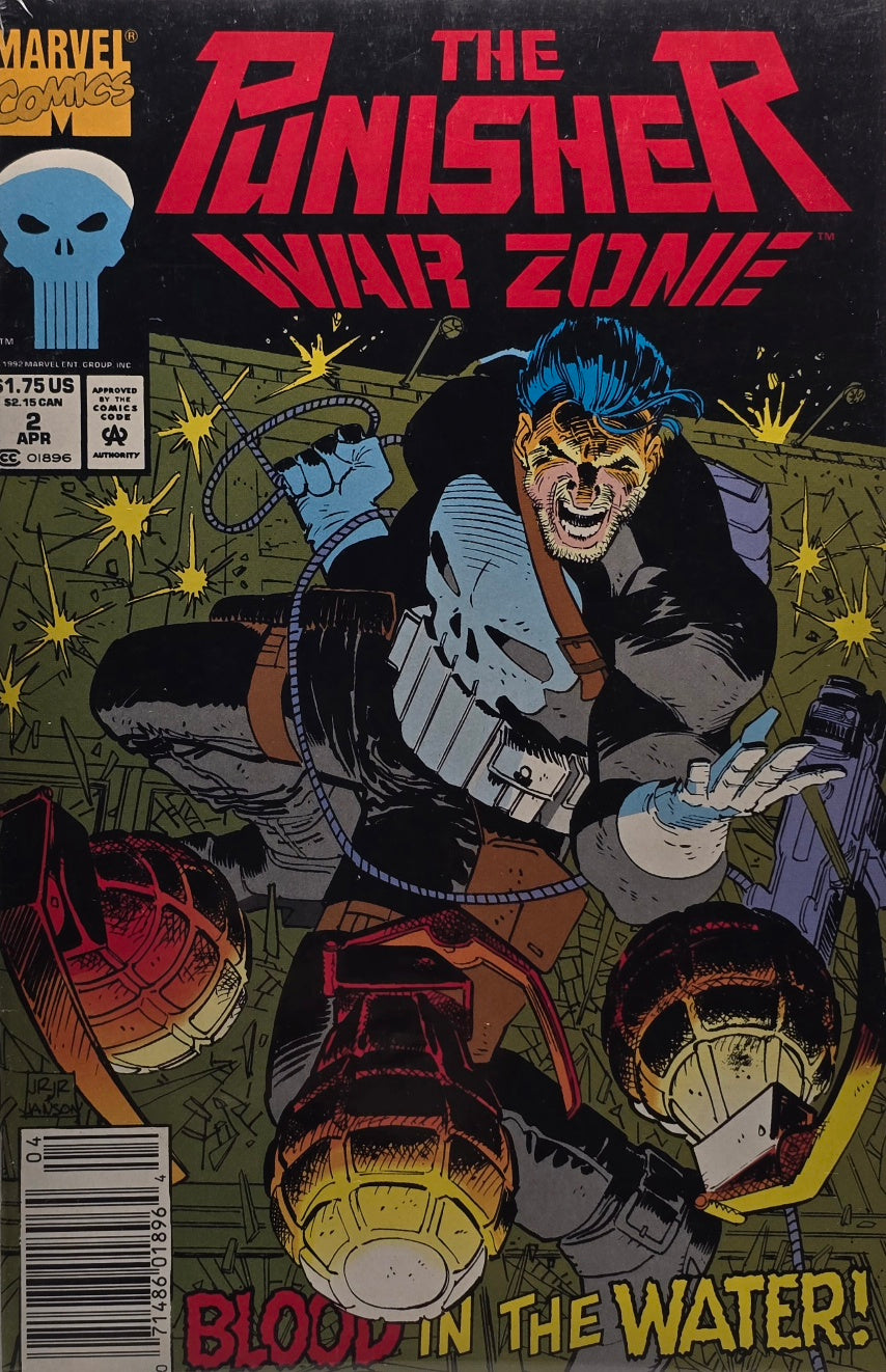 The Punisher War Zone #2 — Blood in the Water! — Newsstand (Marvel, April 1992)