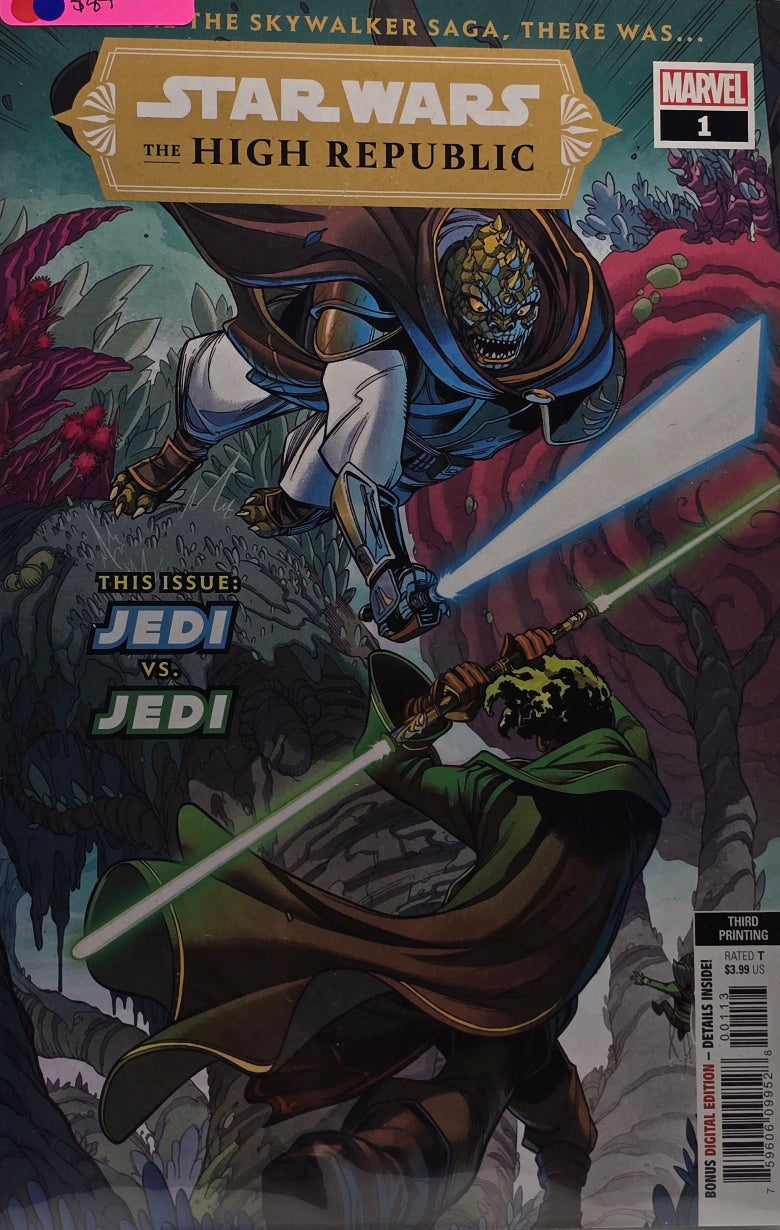 Star Wars: The High Republic #1 (Marvel) — Third Printing — “Jedi vs. Jedi” — Rated T — Bonus Digital Edition