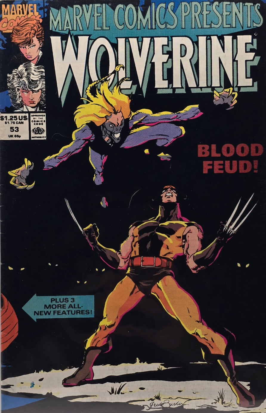Marvel Comics Presents #53 — Blood Feud! Wolverine vs. Sabretooth
