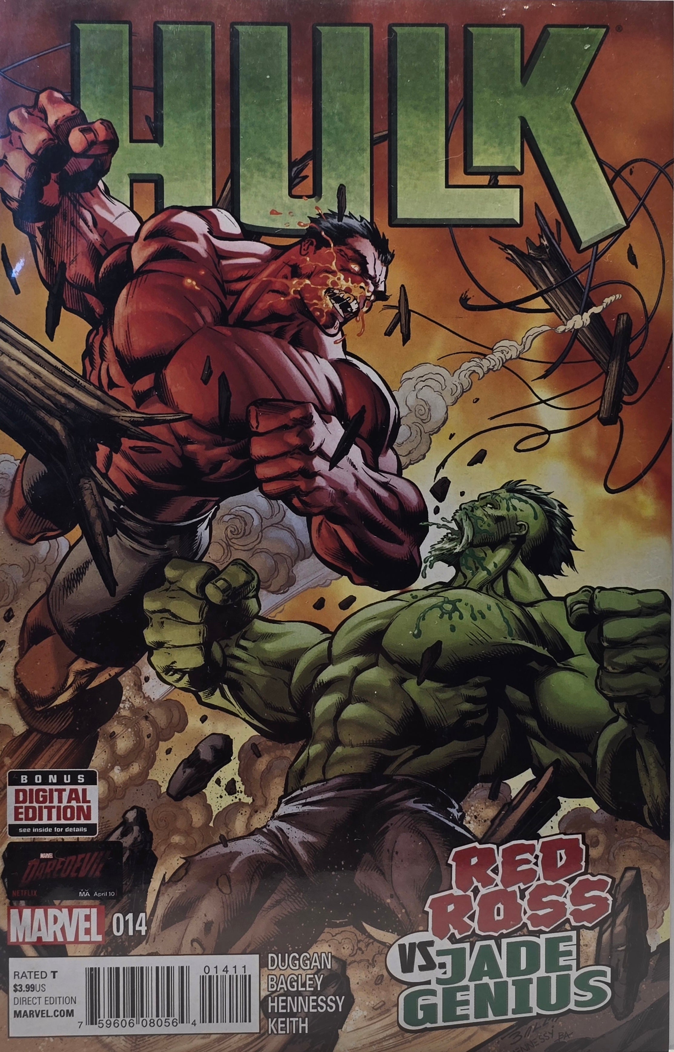 Hulk #14 — Red Ross vs. Jade Genius — Duggan & Bagley (Marvel)