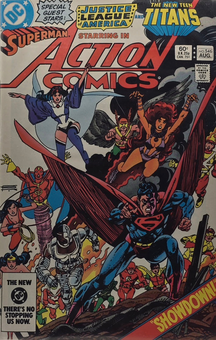 Action Comics #546 (DC Comics, August 1983) — JLA & New Teen Titans Showdown!