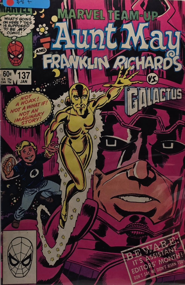 Marvel Team-Up #137 — Aunt May & Franklin Richards vs. Galactus! (Marvel, January 1984)