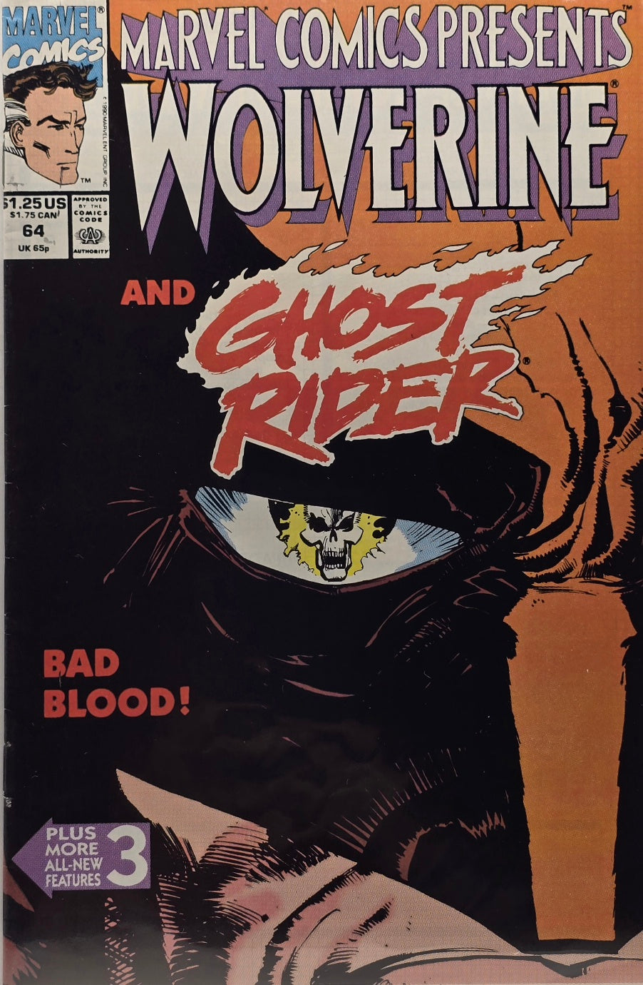 Marvel Comics Presents #64 — Wolverine & Ghost Rider: Bad Blood! (1991)