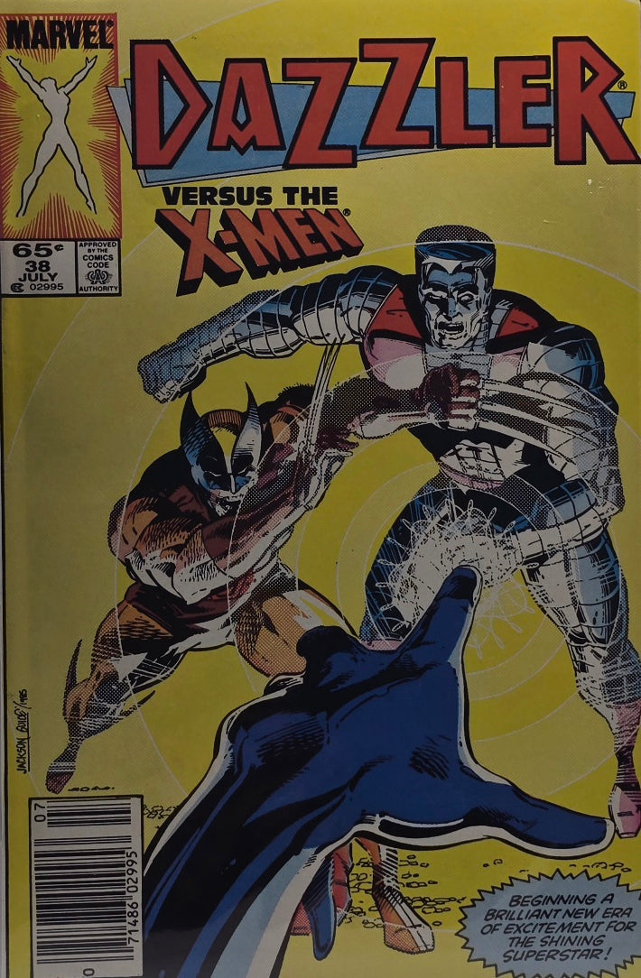 Dazzler #38 — Dazzler Versus the X-Men! Wolverine & Colossus (Marvel, July 1985 — Newsstand Edition)