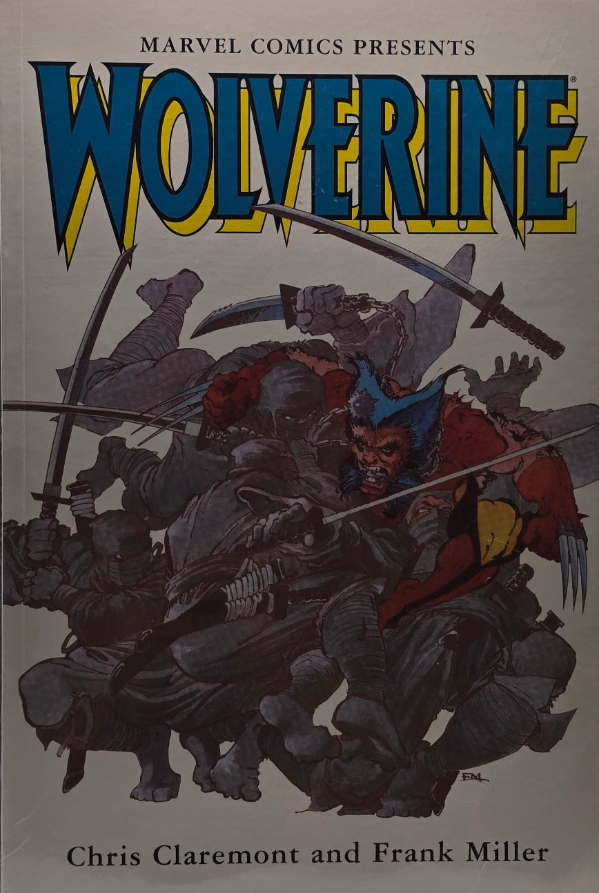 Wolverine #144 Marvel November 1999 Newsstand — Wolverine yellow blue costume claws extended The Leader green face moonlit sky forest silhouette Enter the Leader