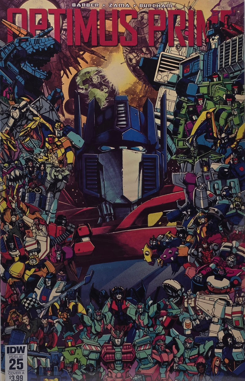 Optimus Prime #25 — Cover A (IDW Publishing) — Barber, Zama & Burcham — Transformers Milestone Ensemble