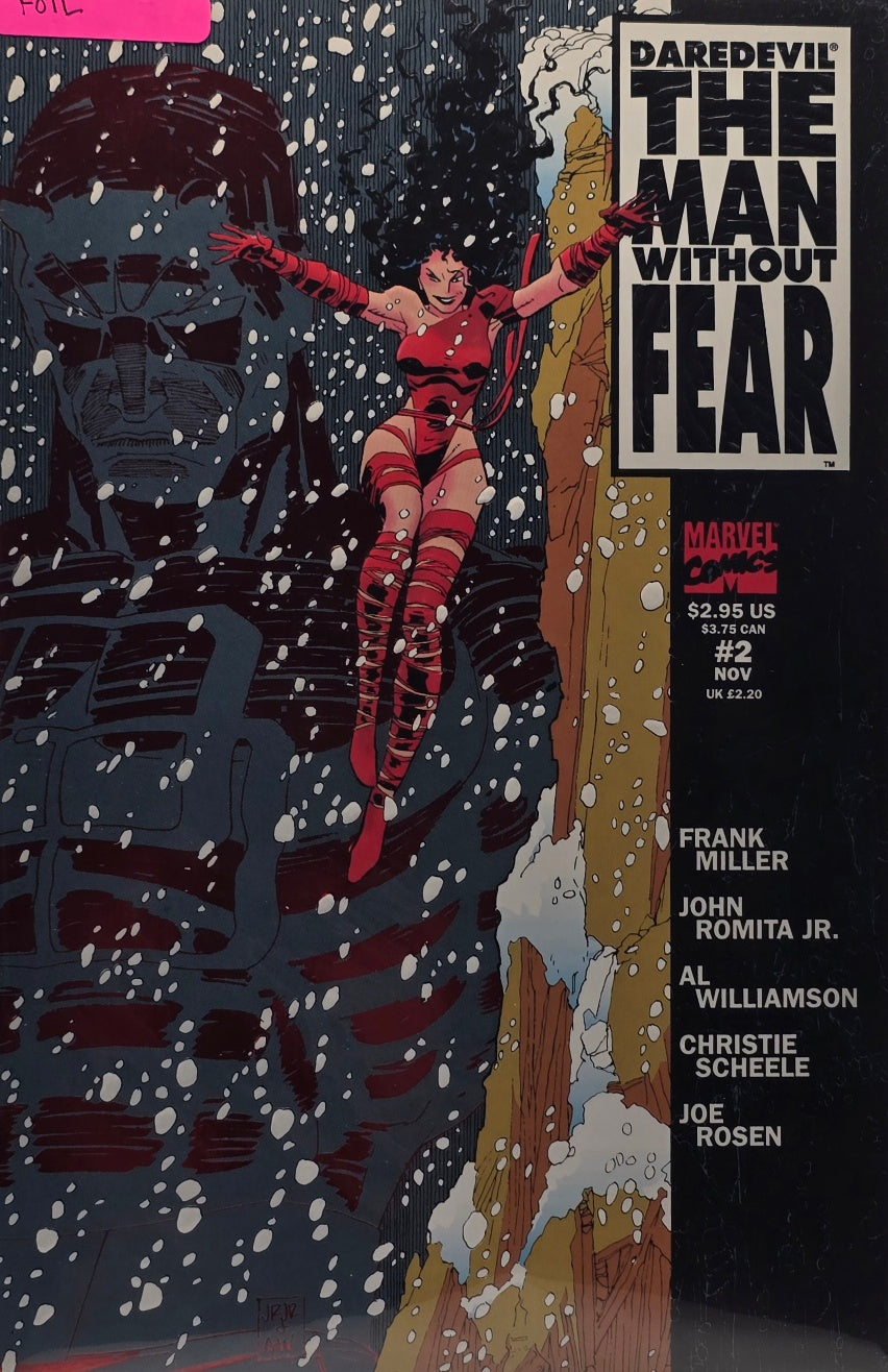 Daredevil: The Man Without Fear #2 — Foil Cover Edition (Marvel, November 1993) — Miller, Romita Jr., Williamson, Scheele & Rosen
