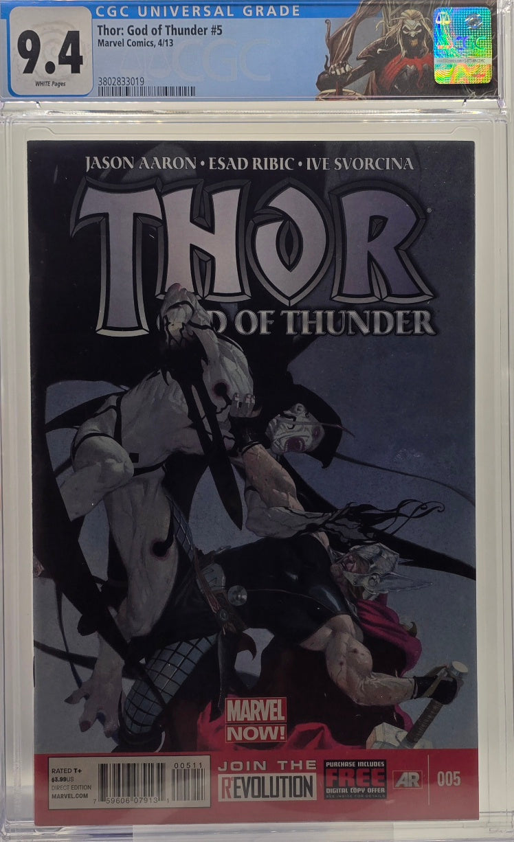 Thor: God of Thunder #5 — CGC 9.4 — White Pages (Marvel, April 2013)