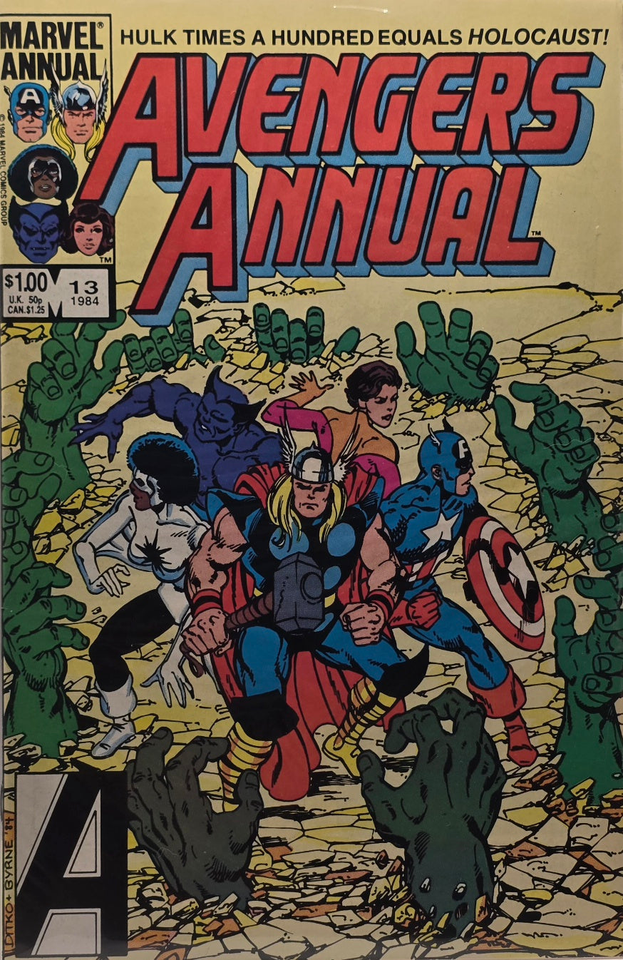 Avengers Annual #13 — "Hulk Times a Hundred Equals Holocaust!" (Marvel Comics) — Ditko & Byrne — 1984