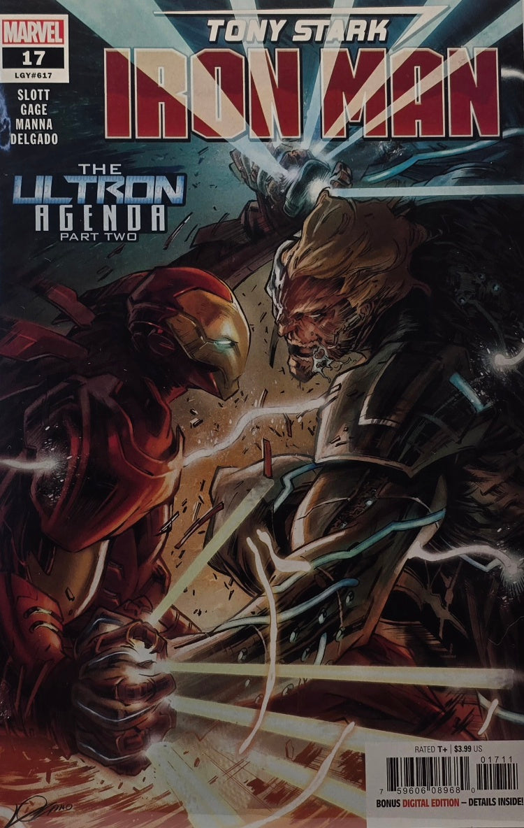 Tony Stark: Iron Man #17 (Marvel Comics) — The Ultron Agenda Part 2 — Slott, Gage, Manna & Delgado