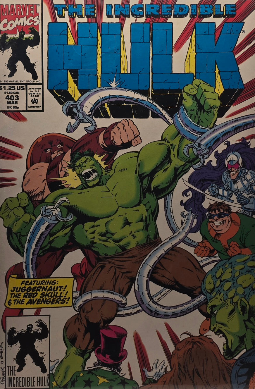 The Incredible Hulk #403 — Featuring: Juggernaut! The Red Skull! & The Avengers! (Marvel Comics, March 1993)