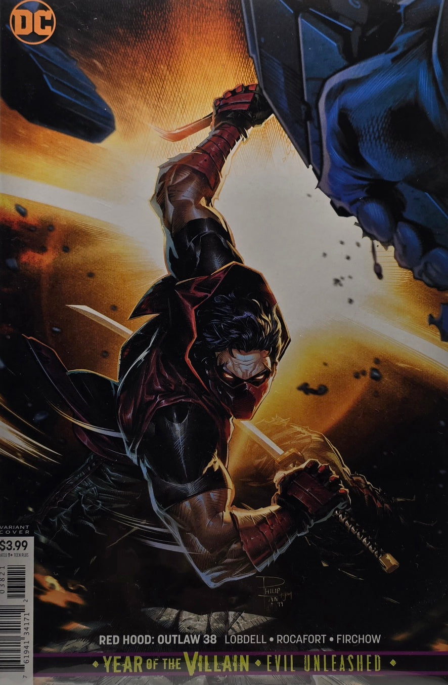 Red Hood: Outlaw #38 (DC) — Variant Cover — Lobdell / Rocafort / Firchow — Year of the Villain: Evil Unleashed