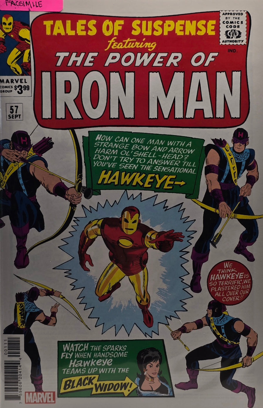 Tales of Suspense #57 (Marvel) — Facsimile Edition — 🔑 1st Appearance of Hawkeye!