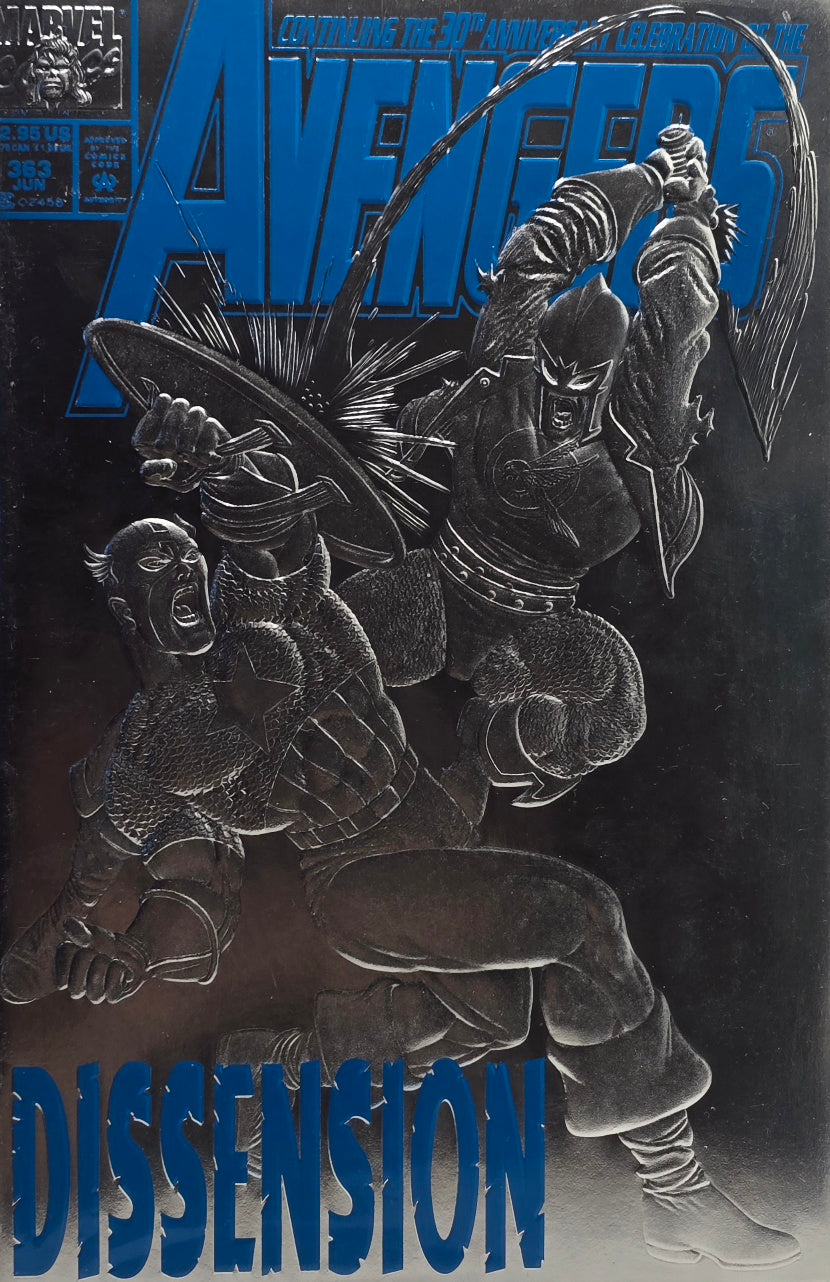 The Avengers #363 silver foil-style cover