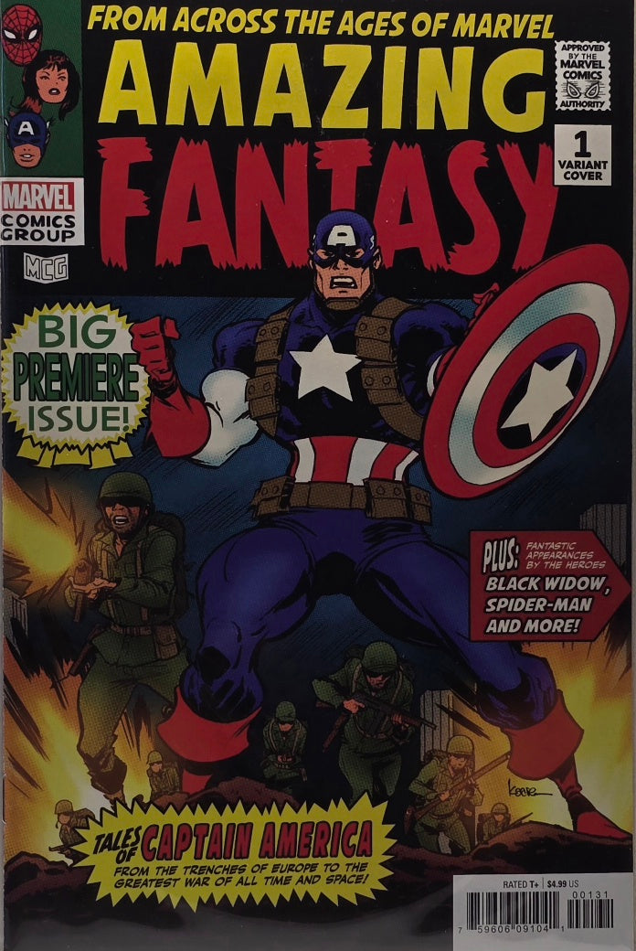 Amazing Fantasy #1 — Variant Cover — "Tales of Captain America" (Marvel Comics Group)