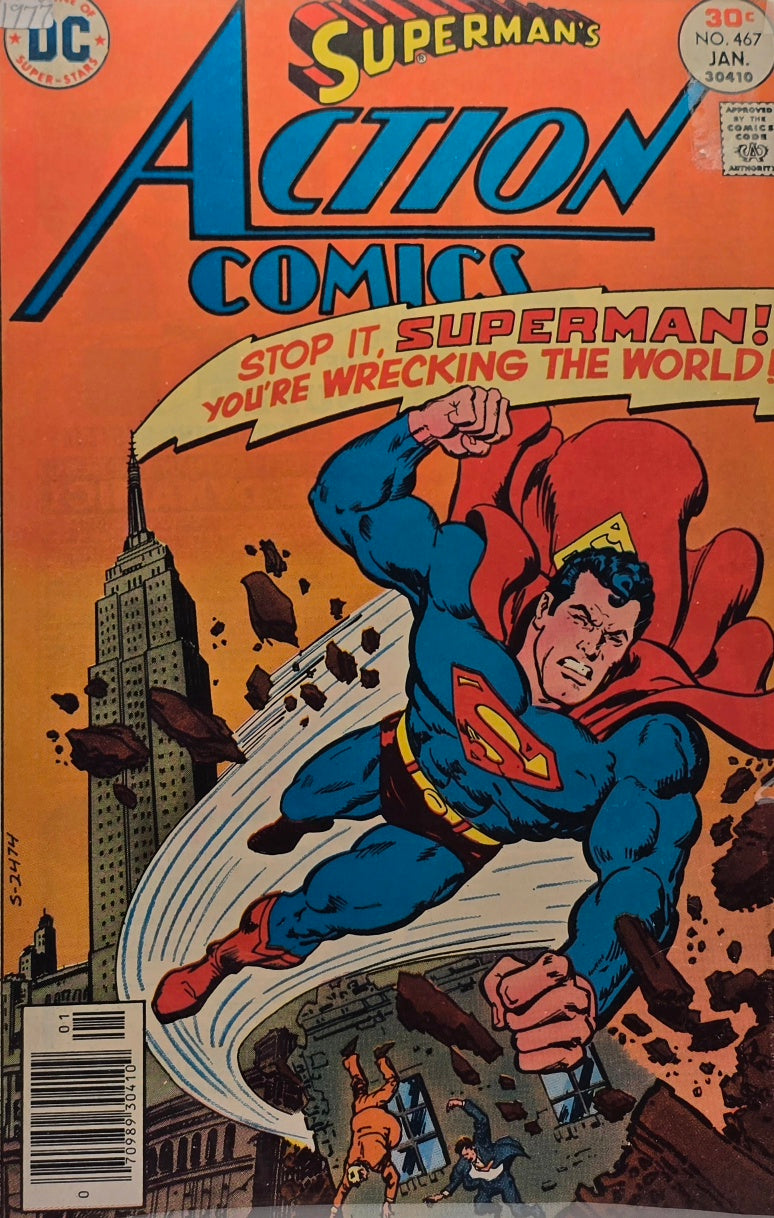 Action Comics #467 (DC Comics) — Stop It Superman, You're Wrecking the World!