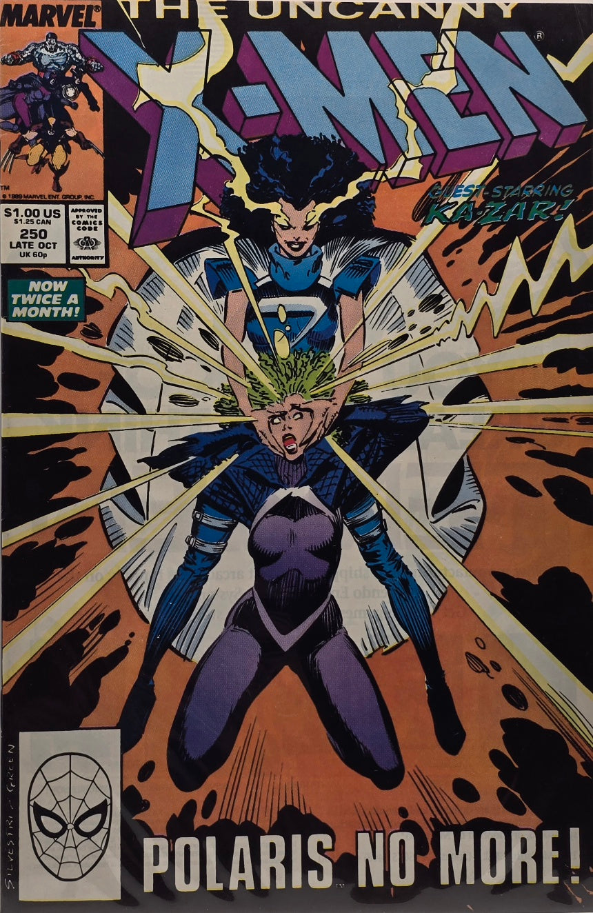 Uncanny X-Men #250 — Polaris No More! Guest Starring Ka-Zar! (Late October 1989)