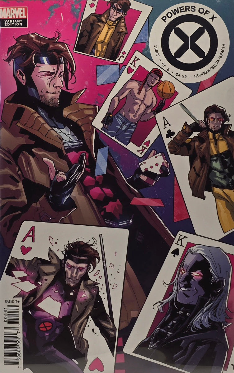 Powers of X #5 of 6 (Marvel Comics, 2019) — Variant Edition — Gambit Playing Card Cover