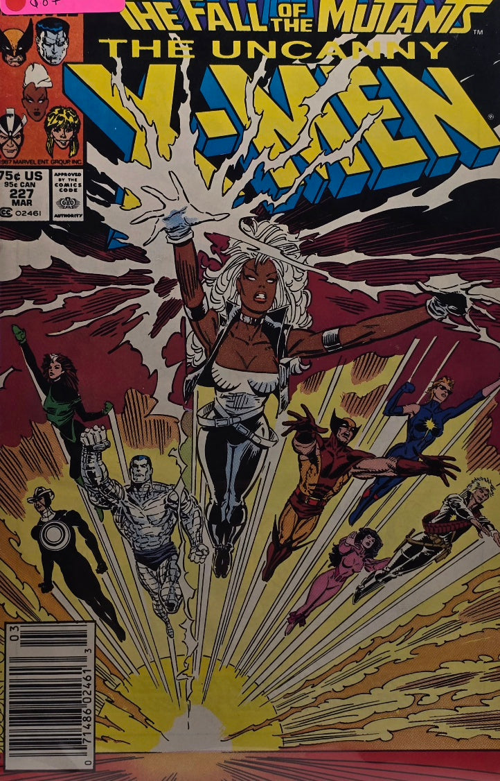 The Uncanny X-Men #227 (Marvel, March 1987) — Fall of the Mutants — Storm Cover — Newsstand Edition