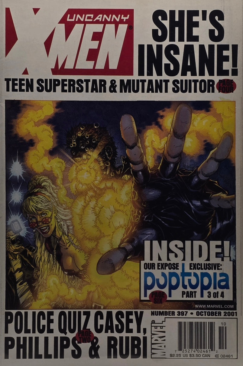 Uncanny X-Men #397 (Marvel, October 2001) — “Poptopia: Part 3 of 4” — Casey / Phillips / Rubi — Direct Edition