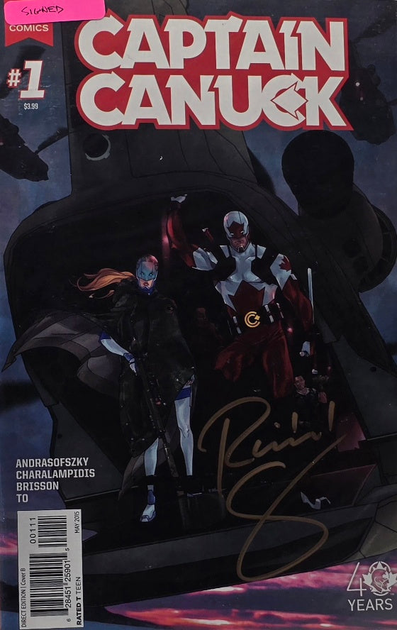 Captain Canuck #1 — Signed — Cover B (40th Anniversary, 2015)