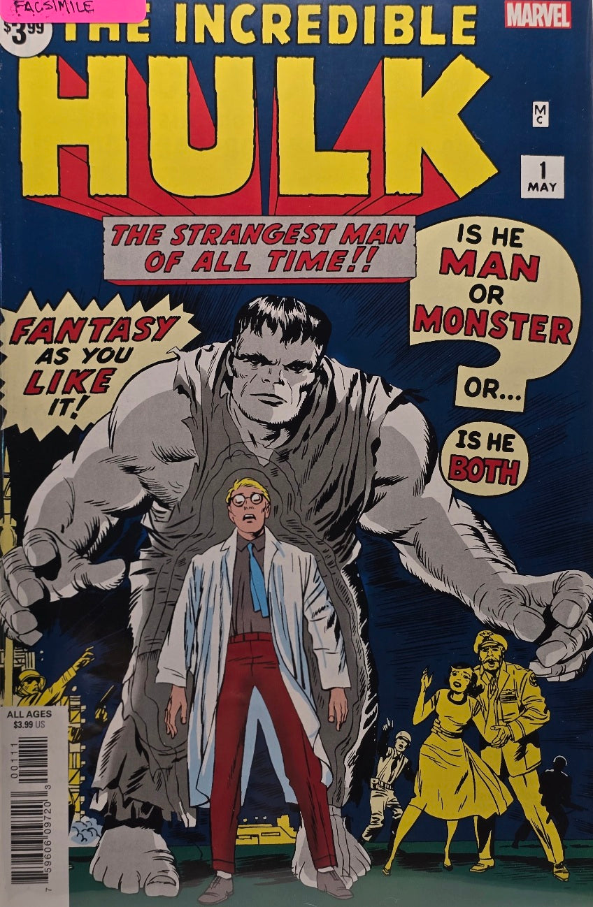 The Incredible Hulk #1 (Marvel) — Facsimile Edition — Facsimile of the 1962 First Issue — Grey Hulk — All Ages