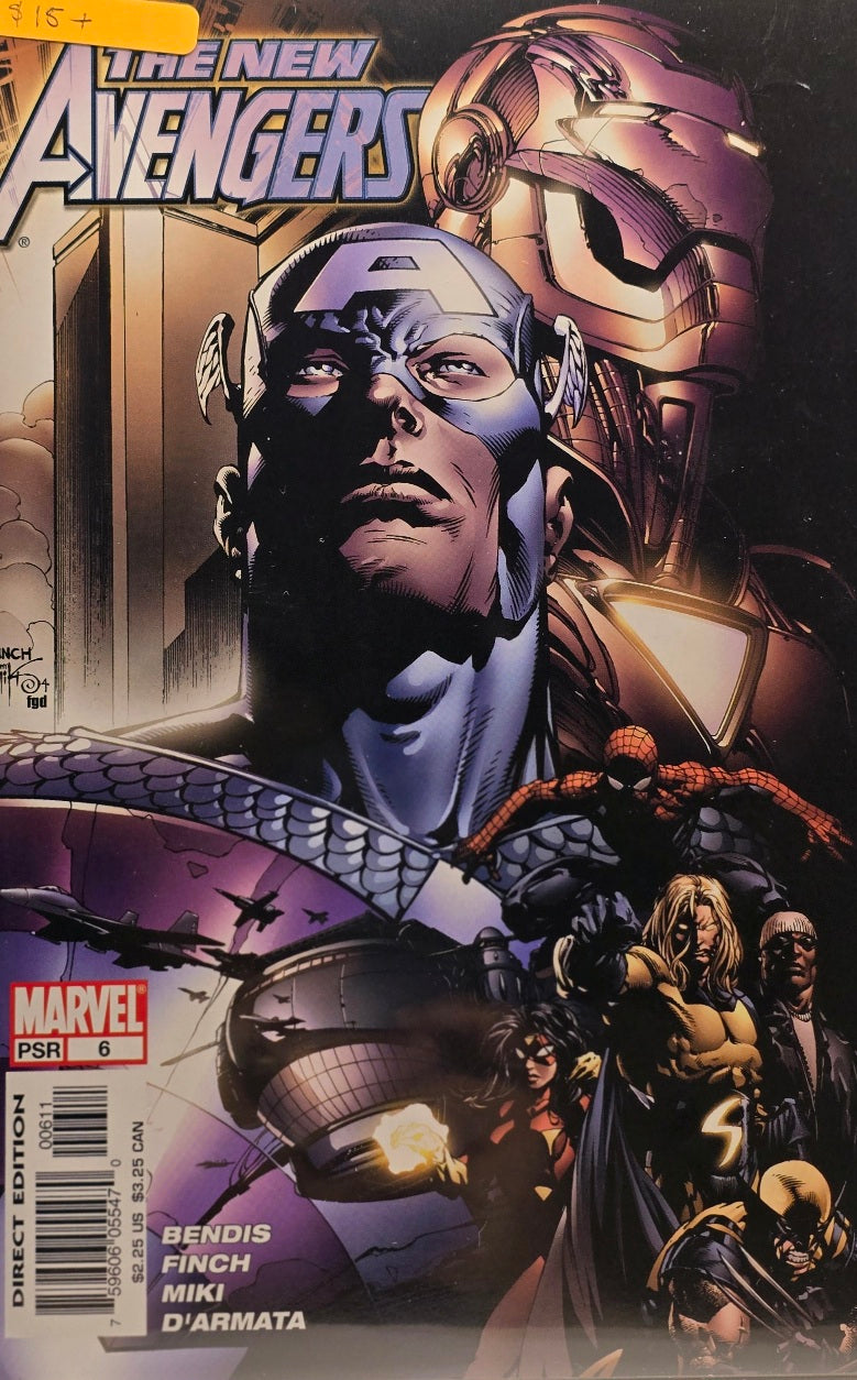 The New Avengers #6 (Marvel) — Bendis / Finch / Miki / D’Armata — Sentry — Direct Edition