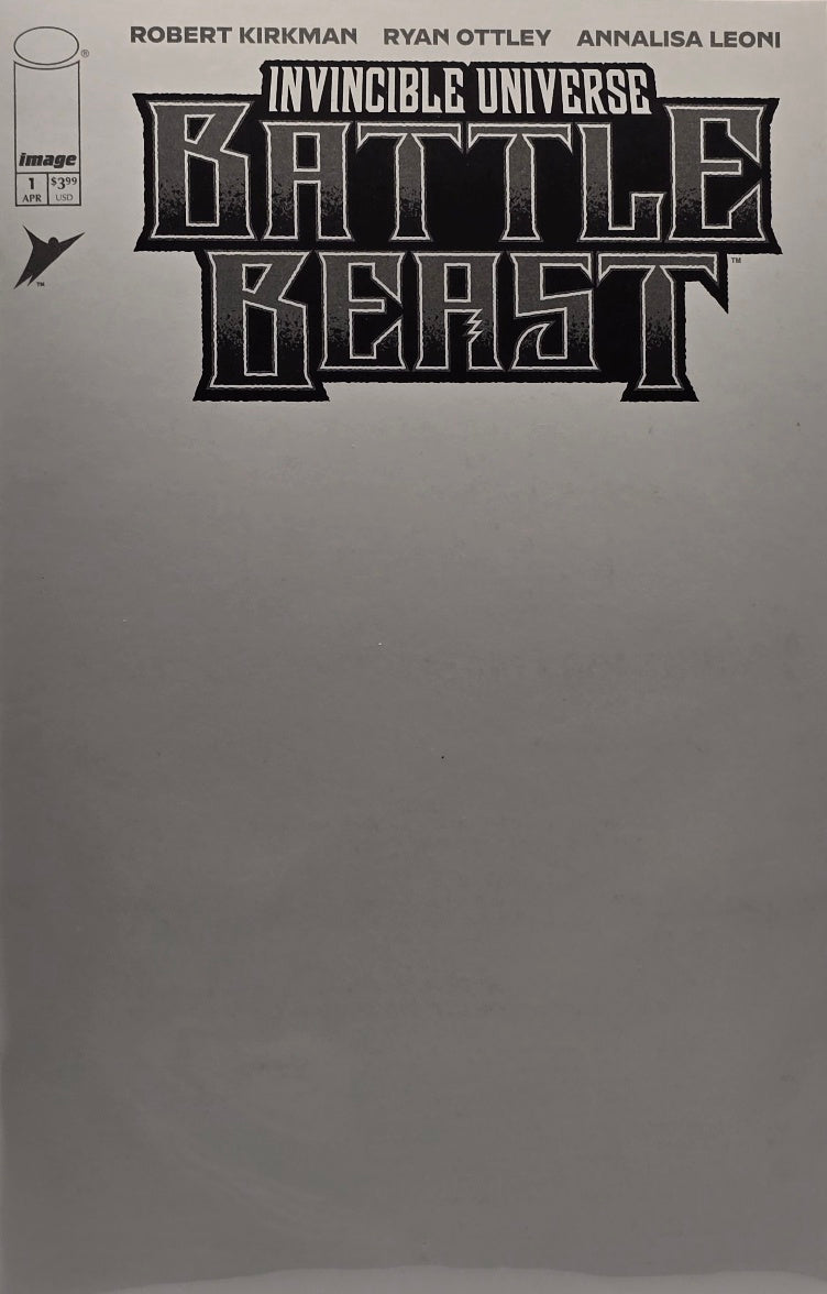 Invincible Universe: Battle Beast #1 (Image Comics) — Grey Blank Variant Cover