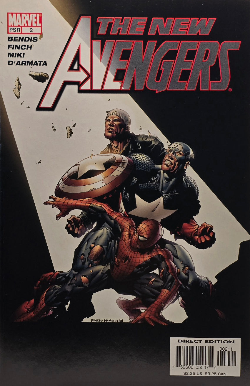 The New Avengers #2 — Captain America, Spider-Man & Luke Cage Cover — Direct Edition (Marvel)