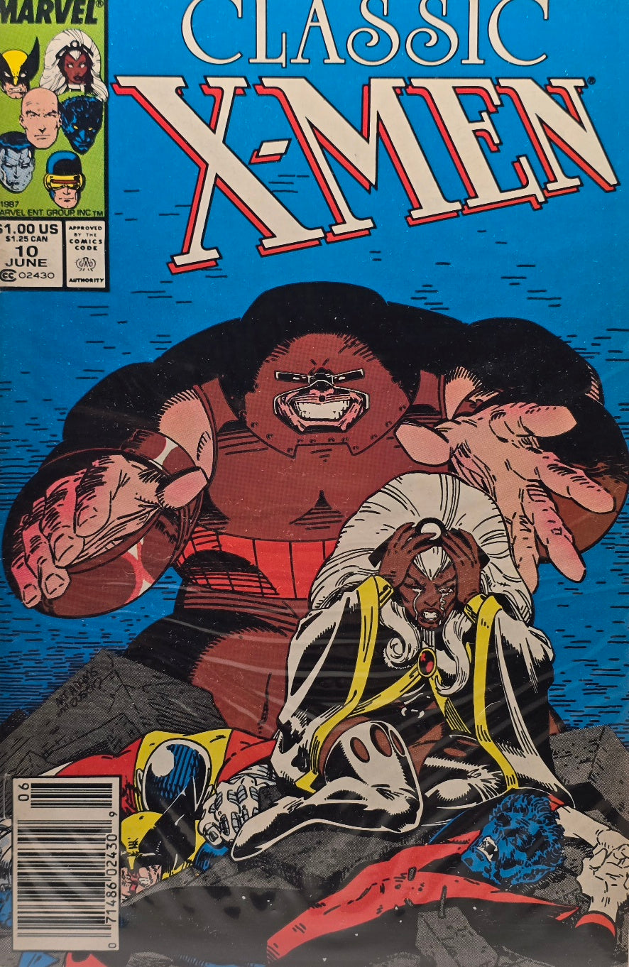 Classic X-Men #10 — Juggernaut & Storm — Newsstand Edition (June 1987)