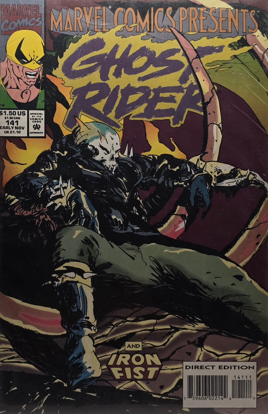 Marvel Comics Presents #141 — Ghost Rider & Iron Fist (Marvel Comics, Early Nov 1993) — Direct Edition