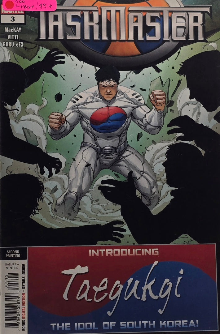 Taskmaster #3 — Second Printing — Introducing Taegukgi! (Marvel — MacKay / Vitti / Guru-eFX)