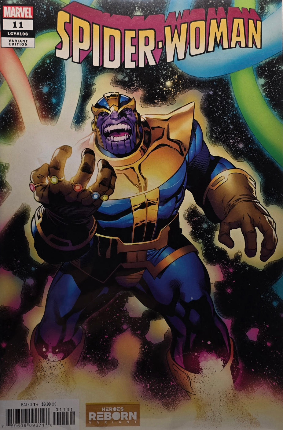Spider-Woman #11 — Thanos Heroes Reborn Variant (Marvel, LGY #106)