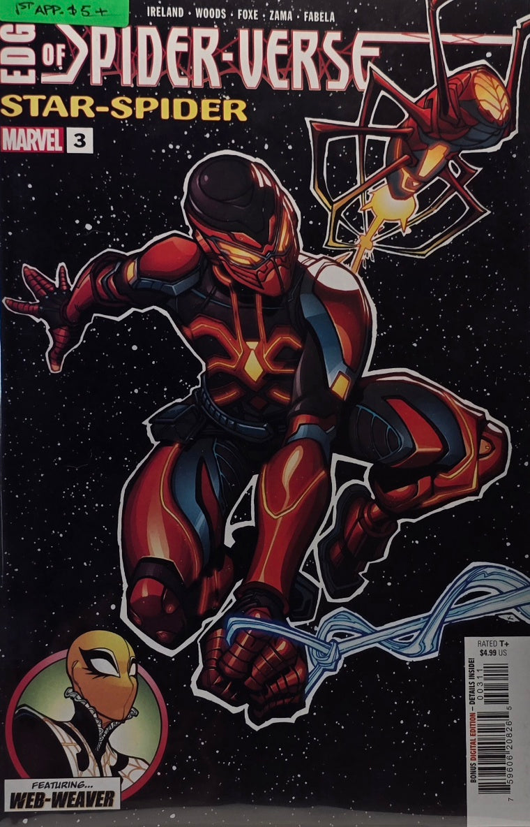 Edge of Spider-Verse #3 — Star-Spider — 1st Appearance of Star-Spider (Marvel Comics) — Ireland, Woods, Foxe, Zama & Fabela