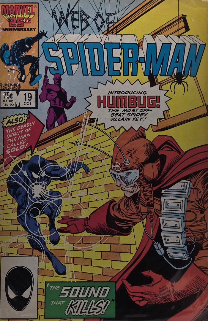 Web of Spider-Man #19 — 1st Appearance of Humbug & Solo! (Marvel, October 1986)