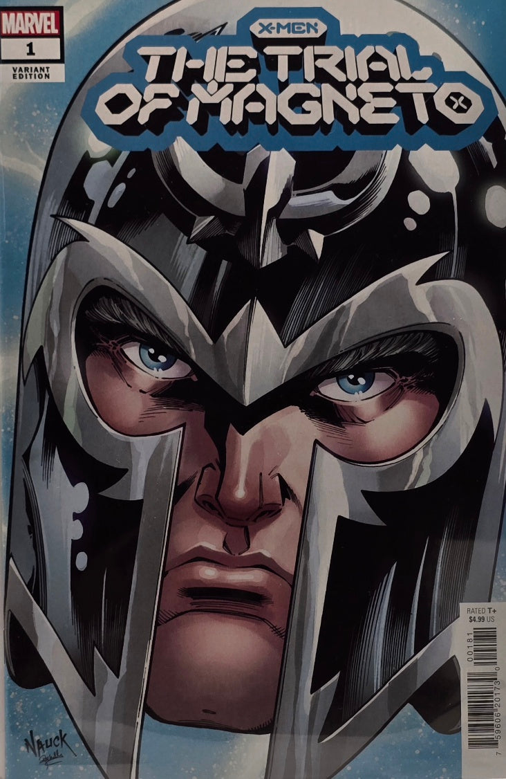X-Men: The Trial of Magneto #1 (Marvel Comics, 2021) — Variant Edition — Nauck Cover — Magneto Face Close-Up