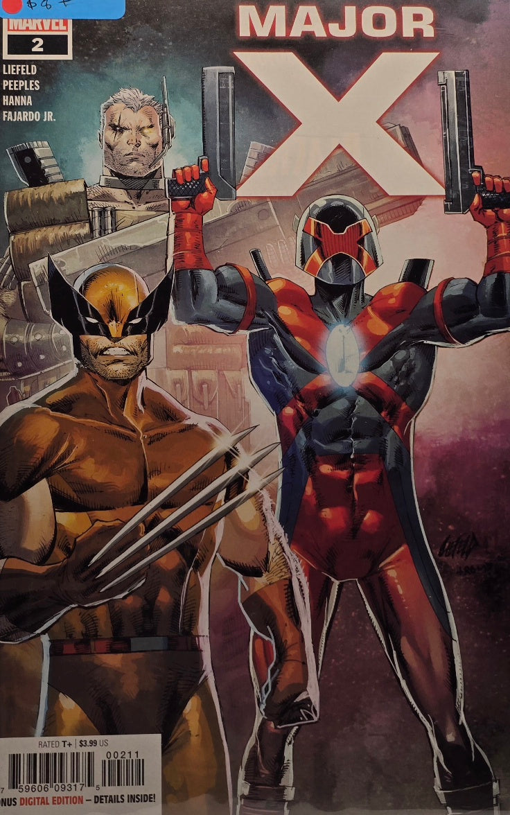 Major X #2 (Marvel) — Liefeld / Peeples / Hanna / Fajardo Jr. — Bonus Digital Edition