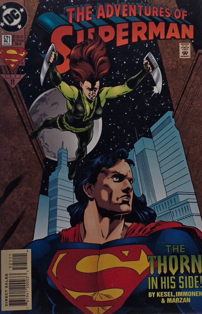 The Adventures of Superman #521 (DC Comics, 1995) — The Thorn in His Side! — Kesel, Immonen & Marzan