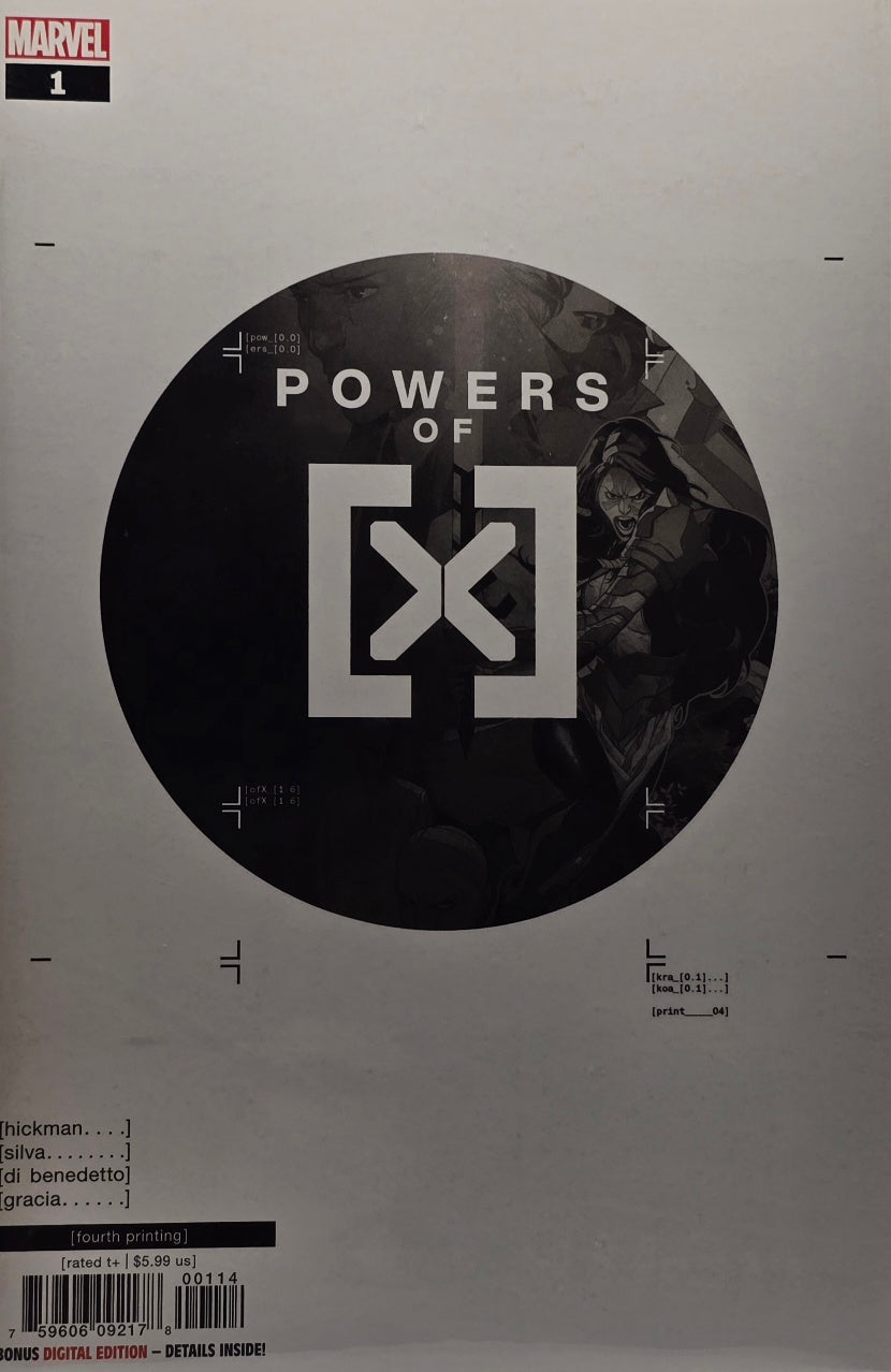 Powers of X #1 (Marvel) — Fourth Printing — Hickman / Silva / Di Benedetto / Gracia