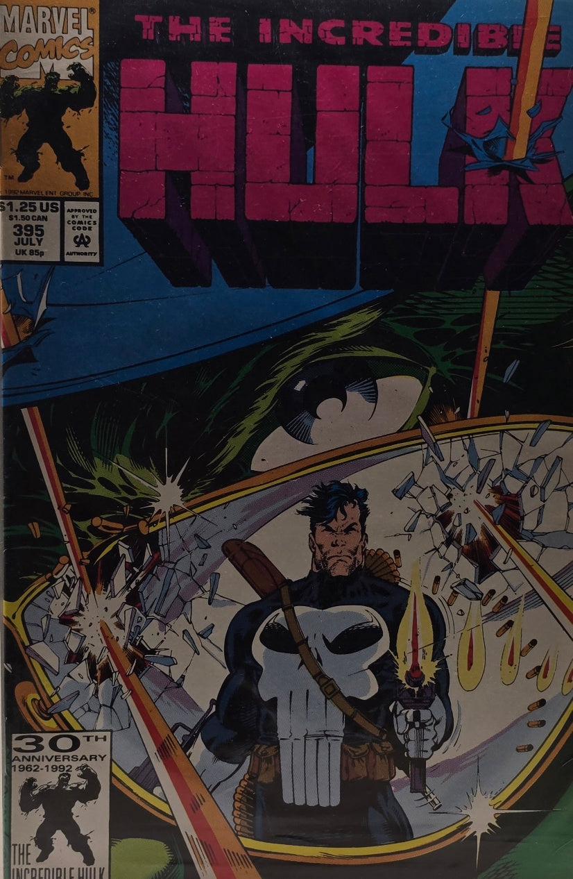 The Incredible Hulk #395 — Punisher Appearance (Marvel, July 1992) — Marvel 30th Anniversary