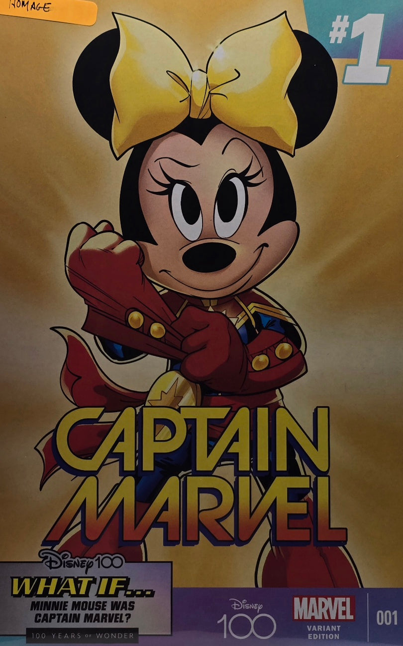 Captain Marvel #1 (Marvel) — Disney 100 Variant Edition — “What If… Minnie Mouse Was Captain Marvel?” — Minnie Mouse Homage Cover