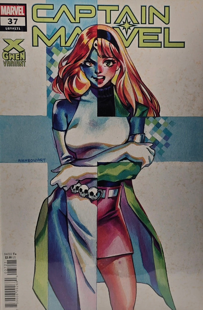 Captain Marvel #37 (Marvel Comics, LGY#171) — X Gwen Variant — Mystique Split-Face — RainbowArt