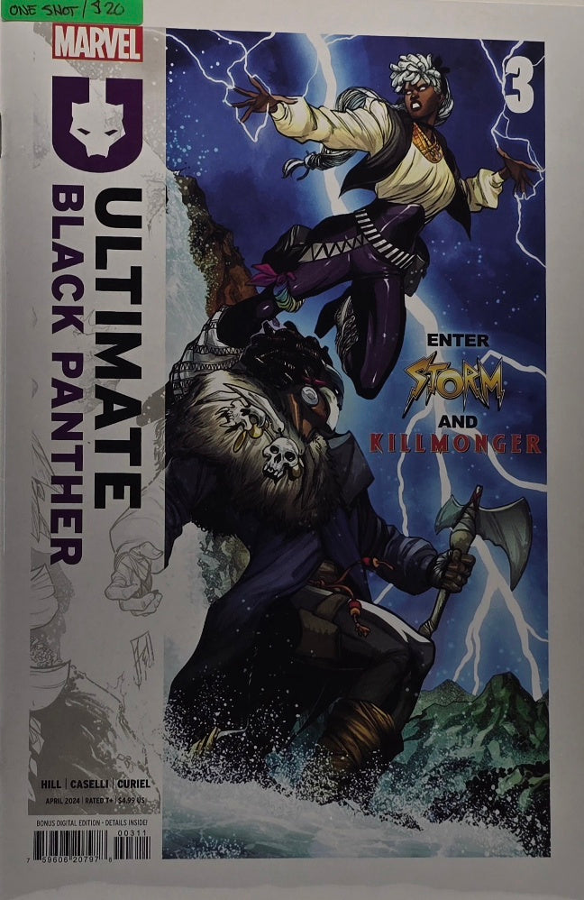 Ultimate Black Panther #3 — Enter Storm and Killmonger! (Hill/Caselli/Curiel — Marvel, April 2024)