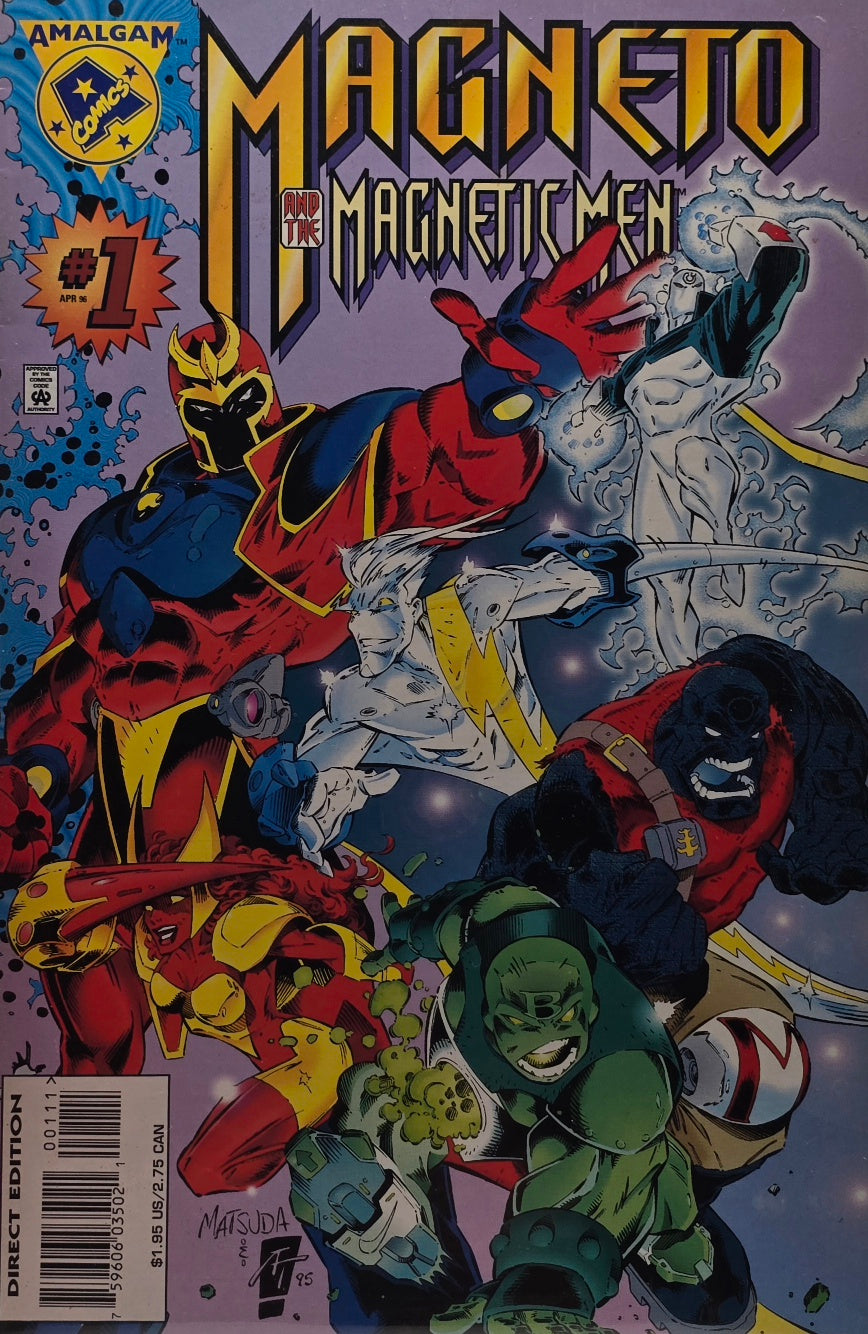Magneto and the Magnetic Men #1 (Amalgam Comics, April 1996) — Matsuda — Direct Edition