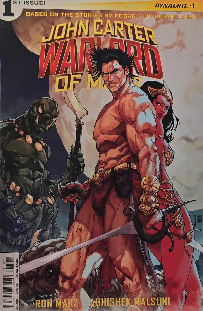 John Carter: Warlord of Mars #1 — 1st Issue! (Dynamite) — Ron Marz & Abhishek Malsuni — Based on Edgar Rice Burroughs