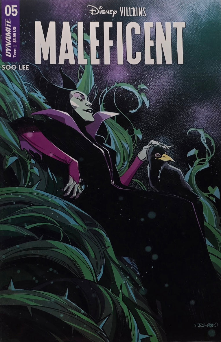 Disney Villains: Maleficent #5 — Cover B Variant (Dynamite Entertainment) — Soo Lee — Maleficent & Crow