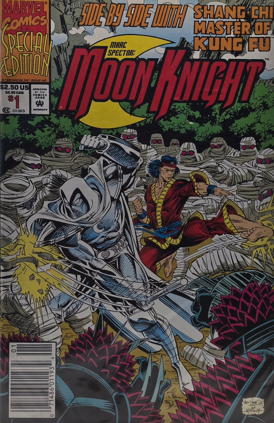Marc Spector Moon Knight Special Edition #1 Marvel 1992 — Shang-Chi Master of Kung Fu team-up mummy warriors