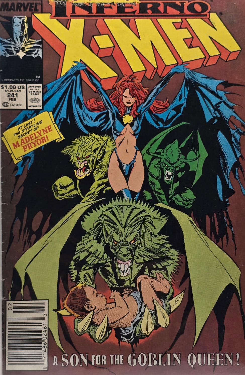 Uncanny X-Men #241 — A Son for the Goblin Queen! (Inferno, February 1989)